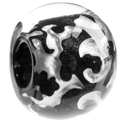 Šperky ZSISKA - Náhrdelník - Korálka GLITZ - čiernobiela