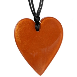 Šperky ZSISKA - Náhrdelník HEART - hnedý