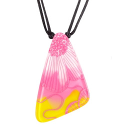 Šperky ZSISKA - Náhrdelník PRIM FLORA - ružovo-žltý