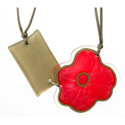 Šperky ZSISKA - Náhrdelník PRIM FLORA 3 - červeno-hnedý