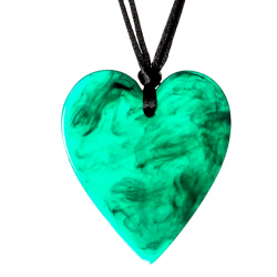 Šperky ZSISKA - Náhrdelník HEART - zelený