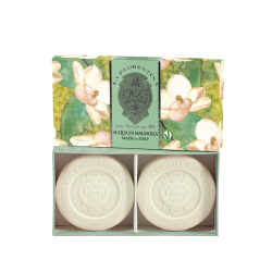 Mydlá Fiorentino - Darčeková sada prírodných mydiel s vôňou magnólie - 2 x 115g