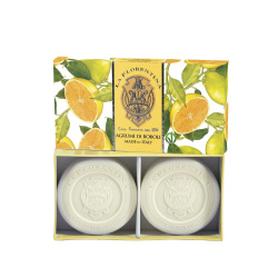 Mydlá Fiorentino - Darčeková sada prírodných mydiel s vôňou citrusových plodov - 2 x 115g