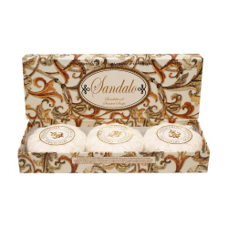 Mydlá Fiorentino - Darčeková sada prírodných mydiel s vôňou santálového dreva - 3x100g