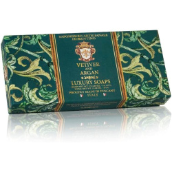 Mydlá Fiorentino - Darčeková sada prírodných mydiel s vôňou vetiver a argán - 3x125g