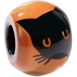 Šperky ZSISKA - Náhrdelník - Korálka MUSEE - oranžová s mačkou