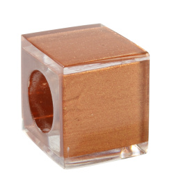 Šperky ZSISKA - Náhrdelník - Korálka GLITZ kocka - medená