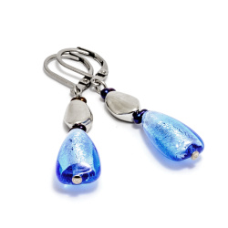 Šperky Murano Millefiori - Náušnice ADA - modré