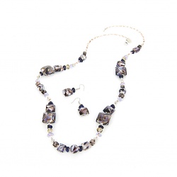 Šperky Murano Millefiori - Set TAYLOR - fialový