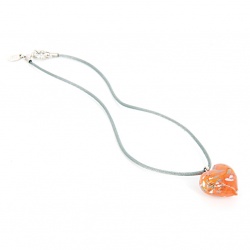 Šperky Murano Millefiori - Náhrdelník LETICIA - oranžová