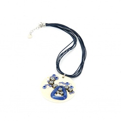 Šperky Murano Millefiori - Náhrdelník AUGUSTA - biely