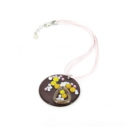Šperky Murano Millefiori - Náhrdelník AUGUSTA - fialový