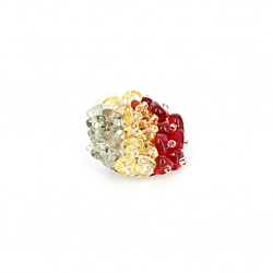 Šperky Murano Millefiori - Brošňa EUPHORIA - červená