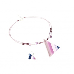 Šperky Murano Millefiori - Set NARCISA - fialový