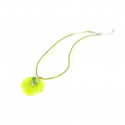 Šperky Murano Millefiori - Náhrdelník ZOLA - svetlo - zelený