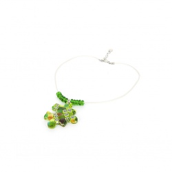 Šperky Murano Millefiori - Náhrdelník RIANA - zelený