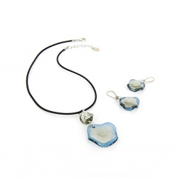 Šperky Murano Millefiori - Set RONY - šedý