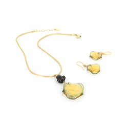 Šperky Murano Millefiori - Set RONY - hnedý 