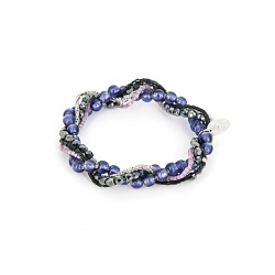 Šperky Murano Millefiori - Náramok BIA - fialový