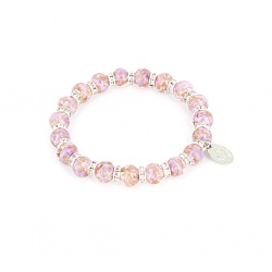 Šperky Murano Millefiori - Náramok KARMA - ružový