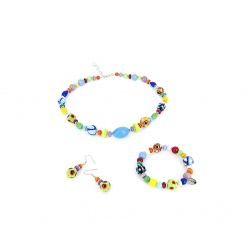 Šperky Murano Millefiori - Náhrdelník MINIMARAKESH - tyrkysový
