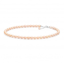  Šperky z perál a kameňov - Náhrdelník perlový ružový - 7,5-8 mm
