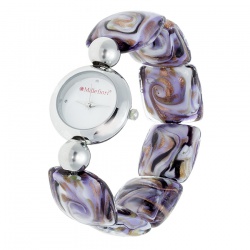 Šperky Murano Millefiori - Hodinka AINA - fialové