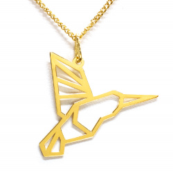 Šperky SilverMoon - náhrdelník KOLIBRÍK pozlátený