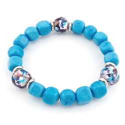 Šperky Murano Millefiori - Náramok BETTY - modrý