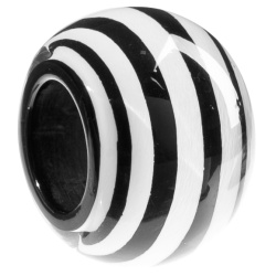 Šperky ZSISKA - Náhrdelník - Korálka MUSEE - čiernobiela