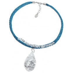 Šperky Murano Millefiori - Náhrdelník NONNA - tyrkysový