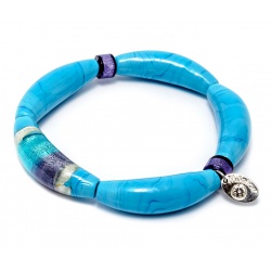 Šperky Murano Millefiori - Náramok NOEMI - tyrkysový