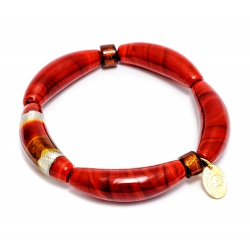 Šperky Murano Millefiori - Náramok NOEMI - červený