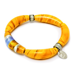 Šperky Murano Millefiori - Náramok NOEMI - žltý