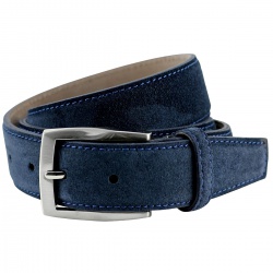 Lindenmann - módne doplnky pre mužov a ženy - Kožený opasok Lindenmann 7331 tmavo modrý