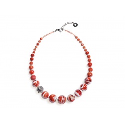 Šperky MURANO Antica Murinna  - Náhrdelník Optical 2 - korálový