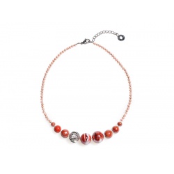 Šperky MURANO Antica Murinna  - Náhrdelník Optical 4 - korálový 