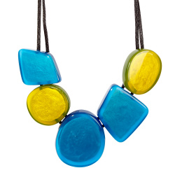 Šperky ZSISKA - Náhrdelník GLOW PRUE 5 modro-zelený