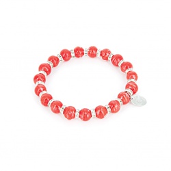 Šperky Murano Millefiori - Náramok KARMA - červený