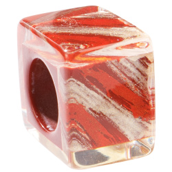 Šperky ZSISKA - Náhrdelník - Korálka GLAM - červeno-strieborná