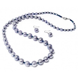 Šperky Murano Millefiori - Set TERESA - fialový