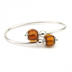 Šperky Murano Millefiori - VENERE náramok - hnedý