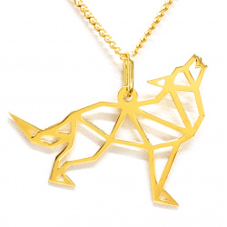 Šperky SilverMoon - náhrdelník VLK pozlátený