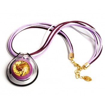Šperky Murano Millefiori - náhrdelník VIKTÓRIA - fialový