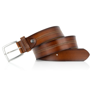 Lindenmann - módne doplnky pre mužov a ženy - Kožený opasok LINDENMANN 1000379 koňakovo hnedý