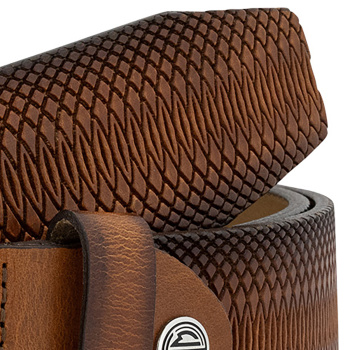 Lindenmann - módne doplnky pre mužov a ženy - Kožený opasok LINDENMANN 1000471 koňakovo hnedý