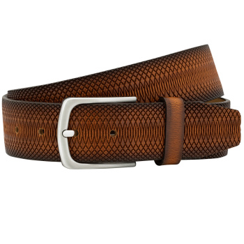 Lindenmann - módne doplnky pre mužov a ženy - Kožený opasok LINDENMANN 1000471 koňakovo hnedý