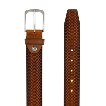 Lindenmann - módne doplnky pre mužov a ženy - Kožený opasok LINDENMANN 1000471 koňakovo hnedý