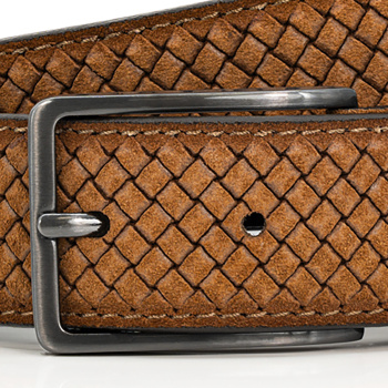 Lindenmann - módne doplnky pre mužov a ženy - Kožený opasok LINDENMANN 1000484 koňakovo hnedý