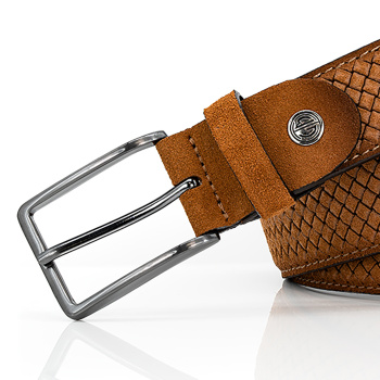 Lindenmann - módne doplnky pre mužov a ženy - Kožený opasok LINDENMANN 1000484 koňakovo hnedý